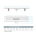 Ver imagem 2 de Ralo Sifonado em Abs Retangular 3,23x50cm em Aço Inox 304 Odem