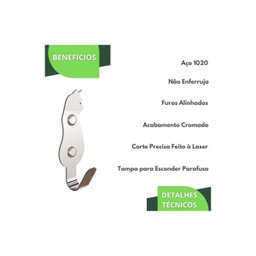 Kit 10 Ganchos Decorativo de Parede Pendurador Bolsa G.c Fs - 4