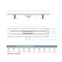 Ver imagem 2 de Ralo Sifonado em ABS Retangular Sline 3,23x50cm em Aço Inox 304 Odem