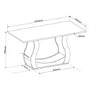 Ver imagem 4 de Mesa de Jantar 6 Lugares Retangular Tampo de MDP Buenos Aires Bege/Mel/Blonde