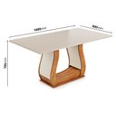 Ver imagem 3 de Mesa de Jantar 6 Lugares Retangular Tampo de MDP Buenos Aires Bege/Mel/Blonde