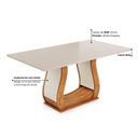 Ver imagem 5 de Mesa de Jantar 6 Lugares Retangular Tampo de MDP Buenos Aires Bege/Mel/Blonde