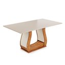 Ver imagem 1 de Mesa de Jantar 6 Lugares Retangular Tampo de MDP Buenos Aires Bege/Mel/Blonde