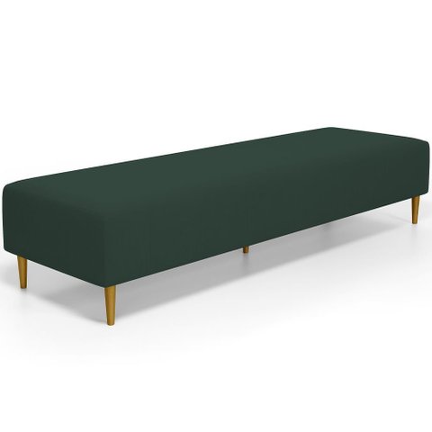 Puff Decorativo Bali W01 Pés Palito 170x60cm Suede Verde Musgo - Lyam Decor