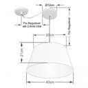 Ver imagem 4 de Lustre Pendente Cone com Desvio Md-4279 Cúpula 21/30x40cm Palha - Bivolt
