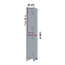 Ver imagem 2 de Roupeiro de aço cinza com 02 portas grandes 1,96×0,33×0,36 – 3201