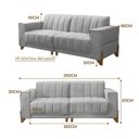 Ver imagem 3 de Sofá Living 4 Lugares 200cm x 83cm Oslo Cinza