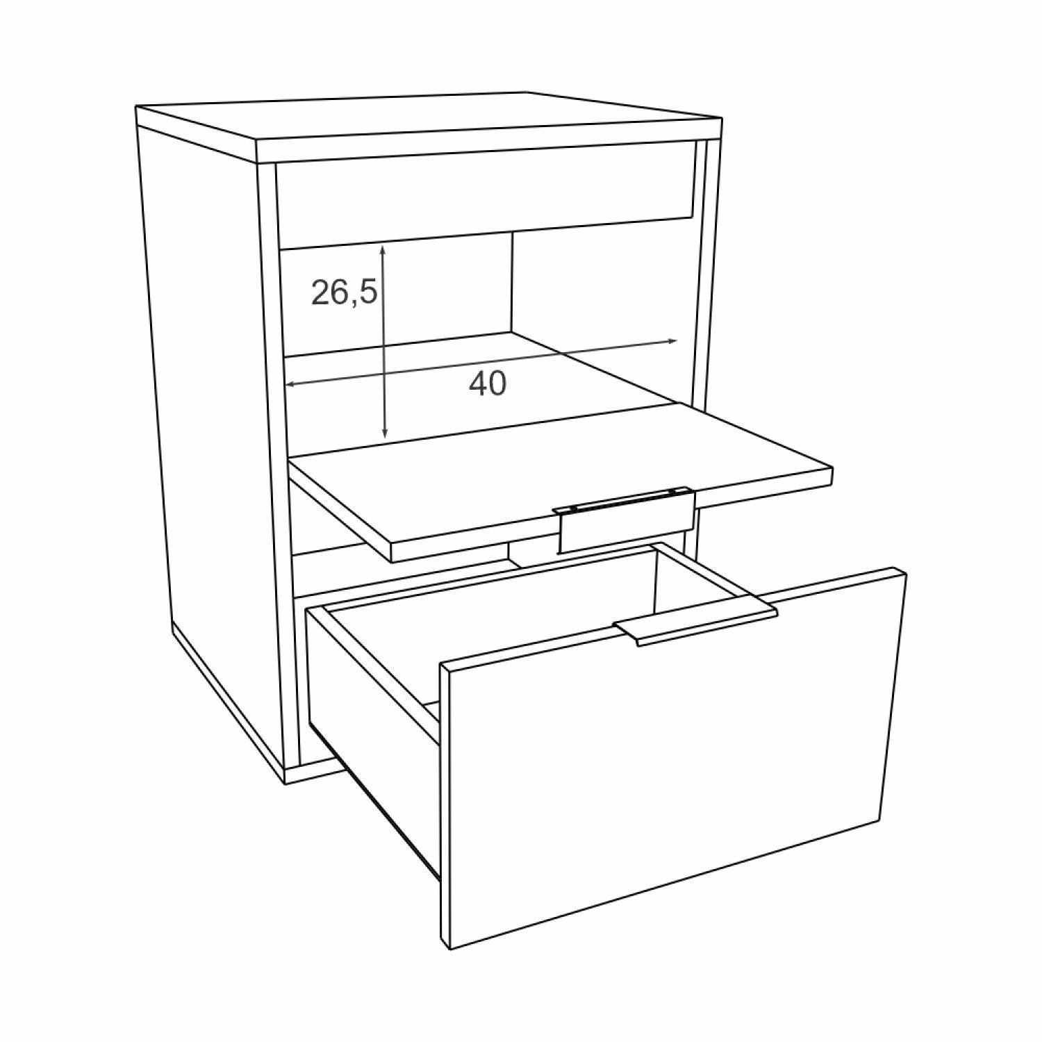 Conjunto para Banheiro 1 Porta 1 Gaveta Florata CNJ3054  - 7