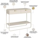 Ver imagem 3 de Kit Balcão Buffet e Aparador Alek A03 2 Portas 2 Gavetas MDP Off White 135cm