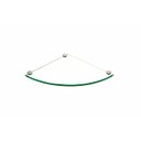 Ver imagem 1 de Porta Shampoo de Canto Curvo em Vidro Incolor Lapidado - Aquabox - 25cmx25cmx8mm