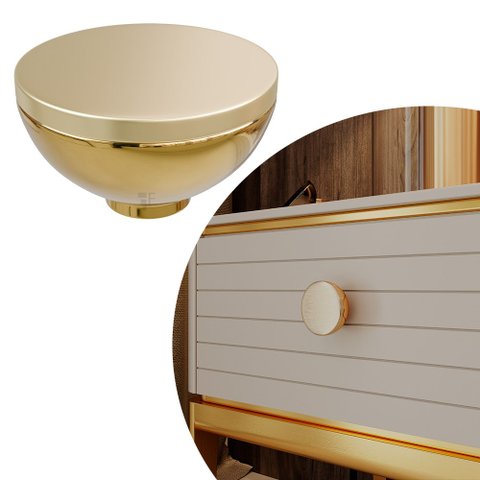 Puxador Orani 1660 - Dourado Fosco/ Dourado Real - 30mm