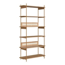 Estante Multiuso Oslo 180 Cm com 6 Prateleiras e Pé Metal Hanover com Dourado - 3