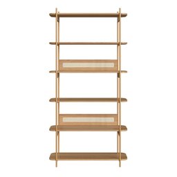Estante Multiuso Oslo 180 Cm com 6 Prateleiras e Pé Metal Hanover com Dourado - 2