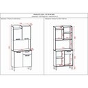 Ver imagem 3 de Kit Armário 4 Portas Cristal Kits Paraná Freijo Supremo