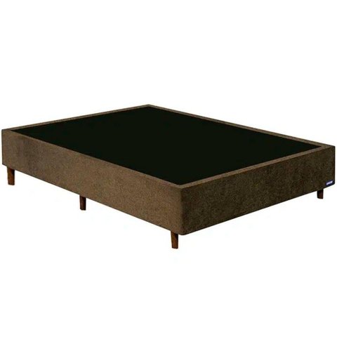 Base Cama Box Convencional Gazin Casal 188x138 Suede Liso Marron