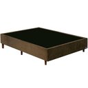 Ver imagem 1 de Base Cama Box Convencional Gazin Casal 188x138 Suede Liso Marron