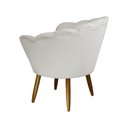 Ver imagem 3 de Poltrona Decorativa Pétala Pés Palito Suede Bege - Ds Estofados