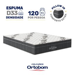 Cama Box Baú com Colchão de Espuma D33 Ortobom Airtech Ortopillow 100 Casal 138cm - 5