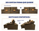 Ver imagem 6 de Sofá Retrátil Reclinável 230cm Ascari Suede Velut com molas Ensacadas - King House