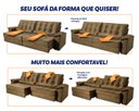 Ver imagem 5 de Sofá Retrátil Reclinável 230cm Ascari Suede Velut com molas Ensacadas - King House
