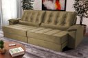 Ver imagem 1 de Sofá Retrátil Reclinável 230cm Ascari Suede Velut com molas Ensacadas - King House