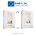 Ver imagem 6 de Guarda Roupa Solteiro com Espelho 4 Portas 4 Gavetas Doble Branco
