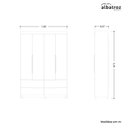 Ver imagem 5 de Guarda Roupa Solteiro com Espelho 4 Portas 4 Gavetas Doble Marrom/Cinamomo/Off White