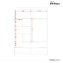 Ver imagem 6 de Guarda Roupa Solteiro com Espelho 4 Portas 4 Gavetas Doble Marrom/Cinamomo/Off White