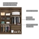 Ver imagem 7 de Guarda Roupa Casal 6 Portas 4 Gavetas Roma Conquista Móveis