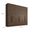 Ver imagem 4 de Guarda Roupa Casal 6 Portas 4 Gavetas Roma Conquista Móveis