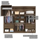 Ver imagem 6 de Guarda Roupa Casal 6 Portas 4 Gavetas Roma Conquista Móveis