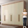 Guarda Roupa Casal 6 Portas 4 Gavetas Roma Conquista Móveis - 5