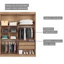 Ver imagem 7 de Guarda Roupa Casal 6 Portas 4 Gavetas Roma Conquista Móveis
