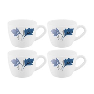 Kit 4 Xícaras de Chá Vidro Ageria Decorado em Casa Tem 220ml