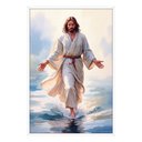 Ver imagem 2 de Quadro Decorativo Jesus sobre As Águas Cor:moldura Branca;título:42x62 sem Vidro Acrílico