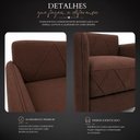 Ver imagem 6 de Poltrona Confortável 125cm Daiana Suede Marrom Império Decor