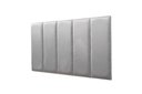 Ver imagem 1 de Placas Cabeceira Modulada Adesiva Solteiro Estofada 100cm x 60cm Kit 5 Placas - Suede Cinza