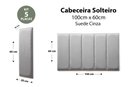 Ver imagem 2 de Placas Cabeceira Modulada Adesiva Solteiro Estofada 100cm x 60cm Kit 5 Placas - Suede Cinza
