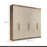 Guarda Roupa Casal 6 Portas 4 Gavetas França Conquista Móveis - 4