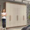 Guarda Roupa Casal 6 Portas 4 Gavetas França Conquista Móveis - 9