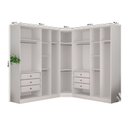 Ver imagem 5 de Guarda-Roupa Casal 9 Portas 3 Peças Modulado Cairo Branco/Neve