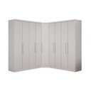 Ver imagem 3 de Guarda-Roupa Casal 9 Portas 3 Peças Modulado Cairo Branco/Neve