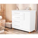 Ver imagem 1 de Comoda Grécia 4 Gavetas + Sapateira Lateral – Ideal para Organização Diária