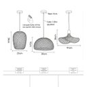 Ver imagem 4 de Kit 3 Pendentes Bambu Natural Orgânico Composição C Lâmp.LED