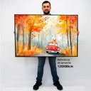 Ver imagem 2 de Quadro Decorativo Raposinha na Floresta em Moldura Caixa Tacolado Moldura Caixa Alta 4,5cm Madeira C