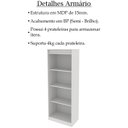 Ver imagem 6 de Escrivaninha Estante e Gaveteiro para Escritorio Mex74x50x75 Branco Tecno Mobili