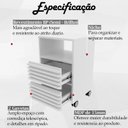 Ver imagem 7 de Escrivaninha Estante e Gaveteiro para Escritorio Mex74x50x75 Branco Tecno Mobili