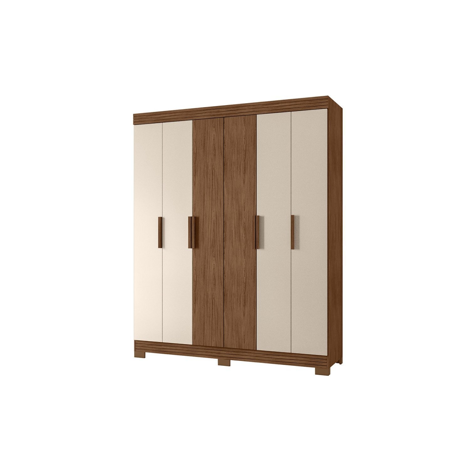 Guarda Roupa Casal 6 Portas 2 Gavetas Facille Albatroz Móveis - 5