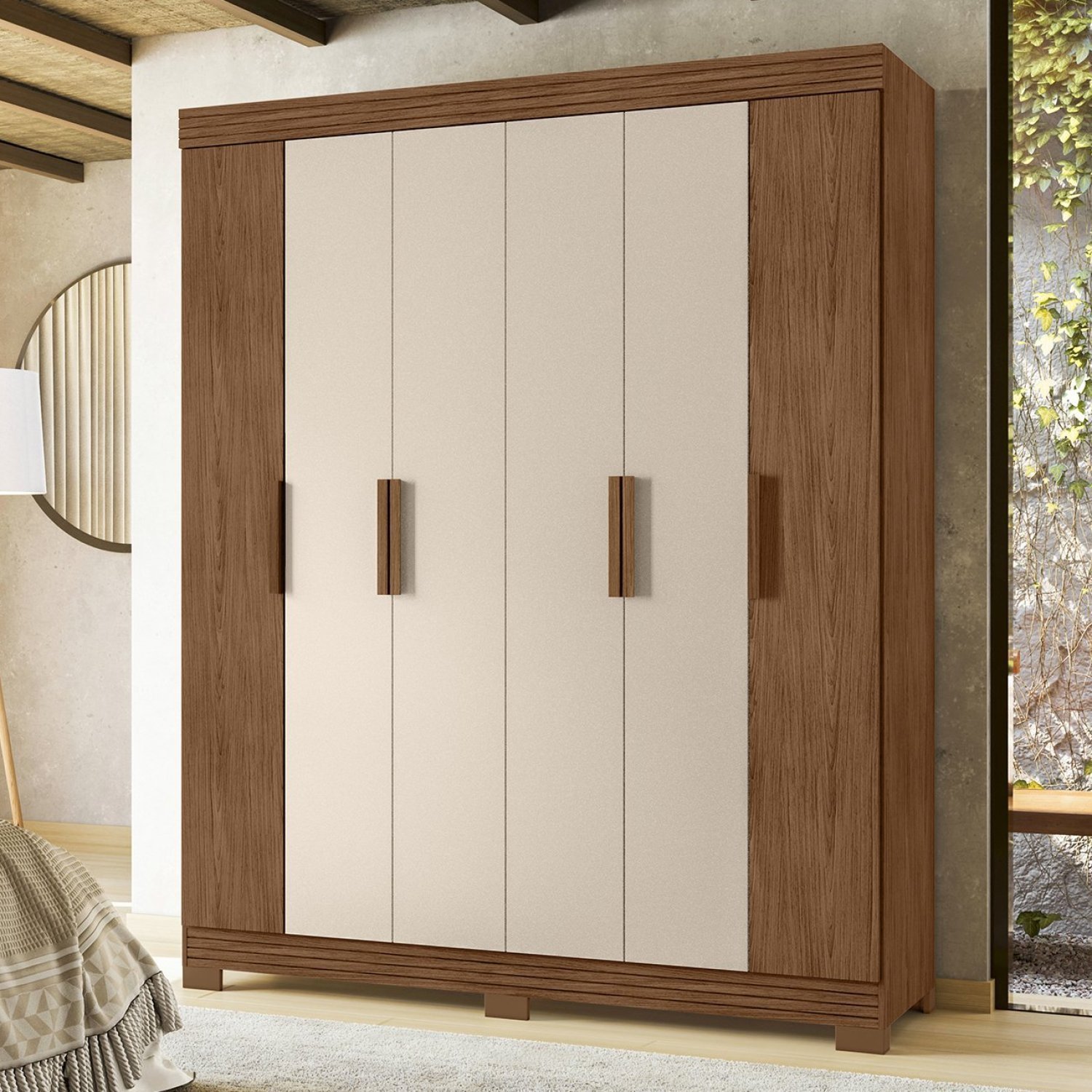 Guarda Roupa Casal 6 Portas 2 Gavetas Facille Albatroz Móveis - 2