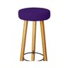 Kit 5 Banqueta Alta Italian Para Bistrô Bar Balcão Cozinha Bancada Pé Palito Castanho Suede Roxo - 4